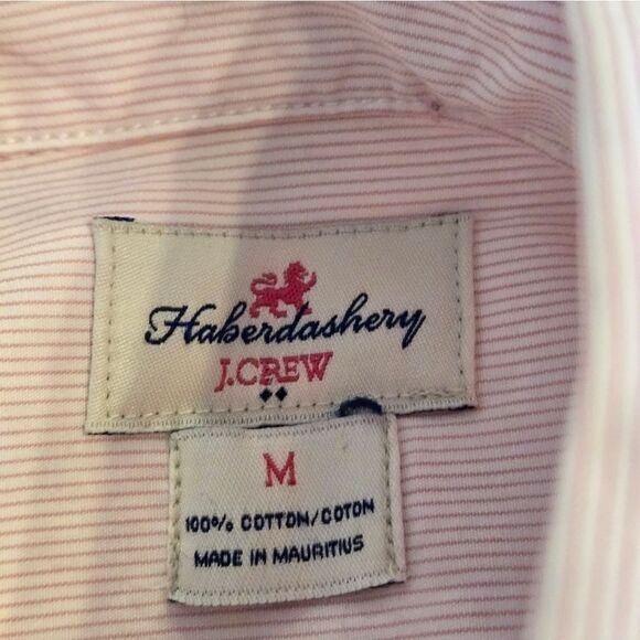 J. CREW Haberdashery Pink and White Button Down Top - Picture 6 of 6